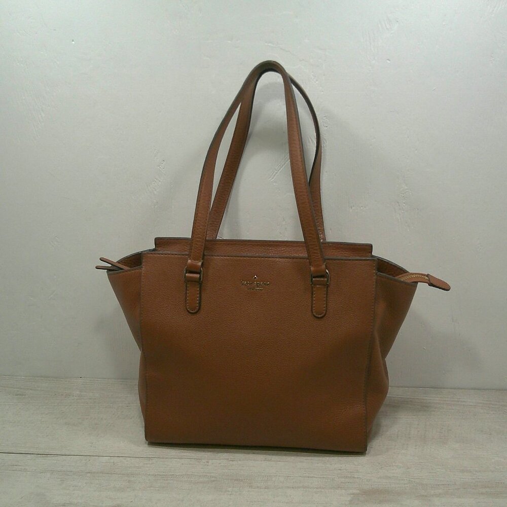 Kate Spade Jackson Satchel Gingerbread Minimalist Leather Bag Purse Pocketbook